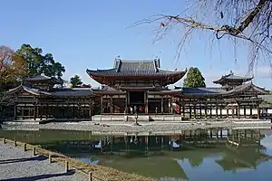 The symmetrical and highly ornamental architecture of the Phoenix Hall in Byōdō-in Garden, Kyoto (1052) was inspired by Chinese Song dynasty architecture.