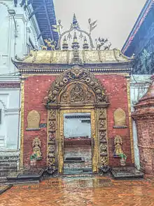 The world-famous Golden Gate of Bhaktapur