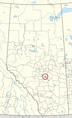 Location in Alberta