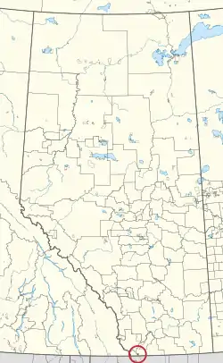 Location in Alberta