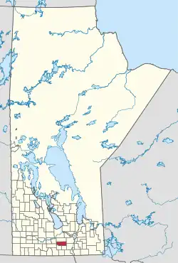 Location of Dufferin in Manitoba