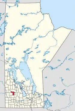 Location of the RM of Harrison Park in Manitoba