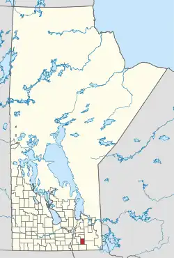 Location of the RM of La Broquerie in Manitoba