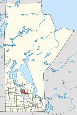 Location of the RM of West Interlake in Manitoba