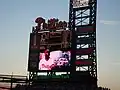 The scoreboard in left field as viewed from right field