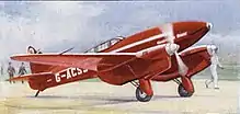 de Havilland DH.88 Comet, no. 9 of 50 from 'Civil Aircraft,' 1935