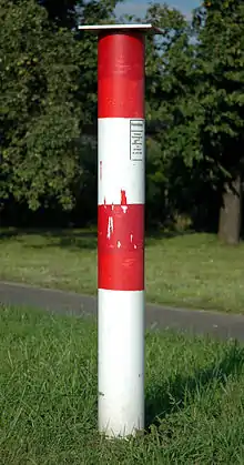 CEPS pipeline marker near Untergruppenbach in Germany