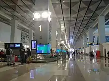 The luggage carousels at the arrival area of Terminal 3