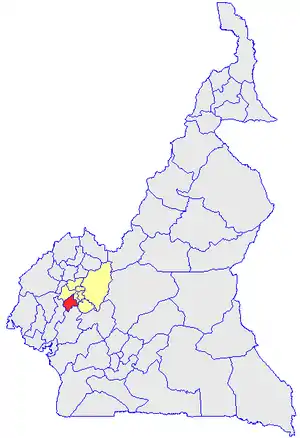 Department location in Cameroon