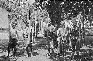 Angklung players in Garut, West Java, before 1904