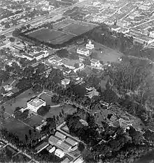 Aerial photograph of Dutch colonial buildings  in Medan