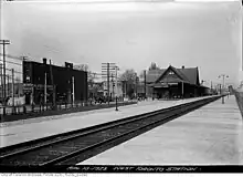 A 1923 photo of CP's West Toronto station