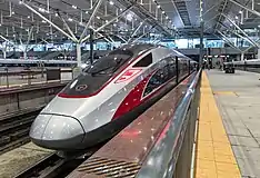 A CR400AF-A at Shenzhen North railway station, on the Guangzhou–Shenzhen–Hong Kong Express Rail Link