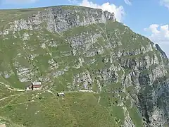 Caraiman cabin, situated near the peak