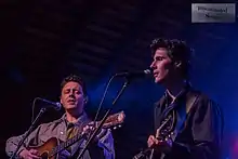 The Cactus Blossoms performing in Maquoketa, IA in 2018