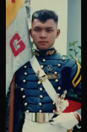 Marcelino as Philippine Military Academy cadet