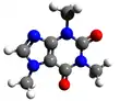 Hybrid skeletal structure of the caffeine molecule