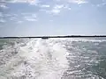 Passenger ferry boat, in motion