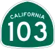 State Route 103 marker