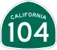 State Route 104 marker