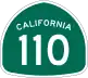 Interstate 110 and State Route 110 marker