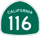 State Route 116 marker