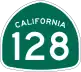 State Route 128 marker