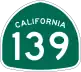 State Route 139 marker