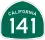 State Route 141 marker