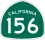 State Route 156 marker