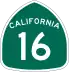 State Route 16 marker