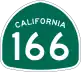 State Route 166 marker