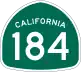 State Route 184 marker