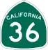 State Route 36 marker