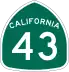 State Route 43 marker