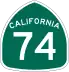 State Route 74 marker