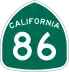 State Route 86 marker