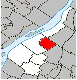 Location within Marguerite-D'Youville RCM