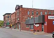 Streetscape on west side of 6th street, at the intersection of Portland, 2009.