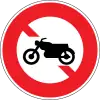 No entry for motorbike