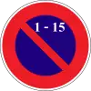 No parking from 1st to 15th day of the month