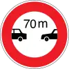 Minimum separation distance for light vehicles