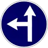 Proceed straight or turn left