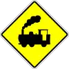 Railway crossing without barrier or gate