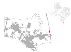 Location of South Padre Island, Texas