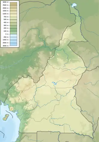 Map showing the location of Bénoué National Park