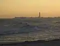 The lighthouse seen from the Cape May cove