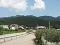 Mountainous landscape near the town