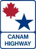 CanAm Highway marker