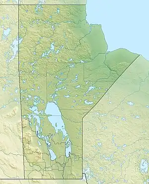 Map showing the location of St. Malo Provincial Park